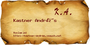 Kastner András névjegykártya